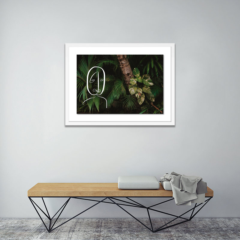 Many Faces 100 Print by Chloe Besson, 18" H x 24" W x 1.5" D, White
