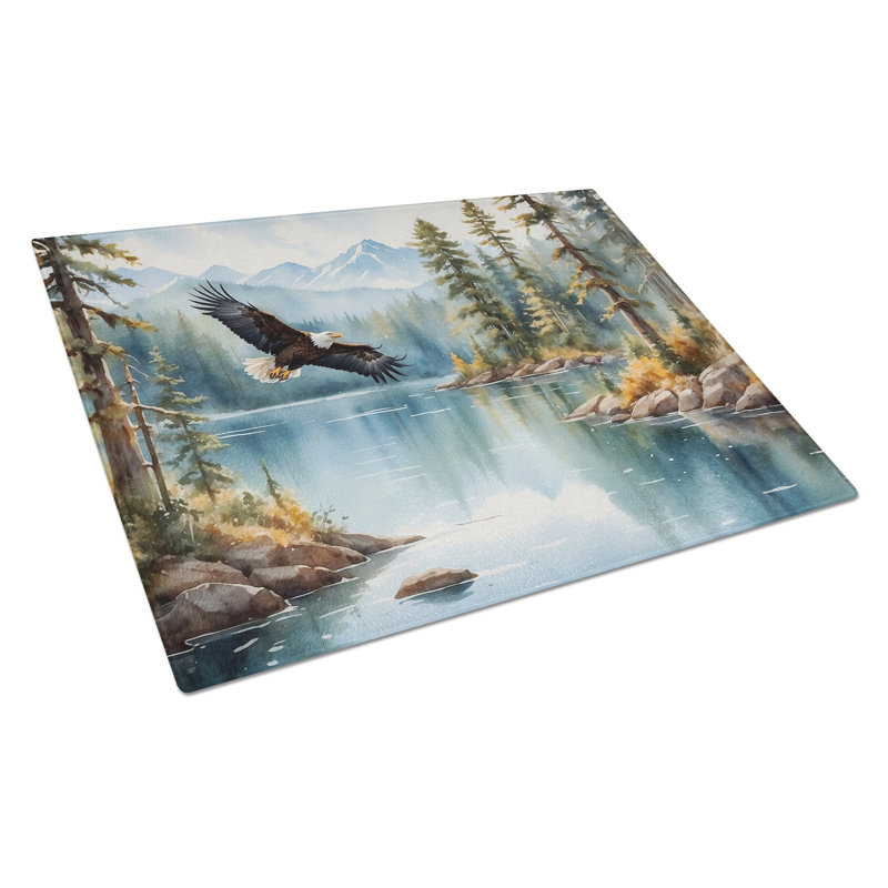 Eagle in Flight Glass Cutting Board