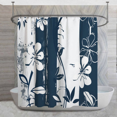 Rideau de douche Botanical - Nature illustration Decor de salle de bain