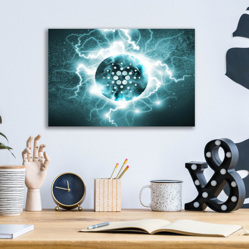 "Crypto Eclipse Cardano Ada" par Valentyn Artemenko, H 12 po x l 16 po x P 0,13 po