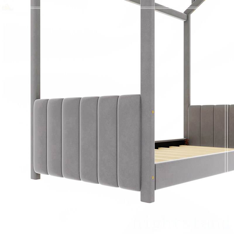 Lit simple en velours