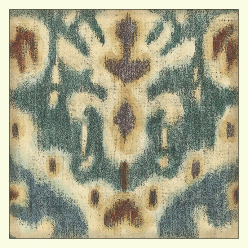 Ikat Motif IV_Wrong Thumbnail by Chariklia Zarris - Wrapped Canvas Painting, 30cm H x 30cm W x 3.8cm D