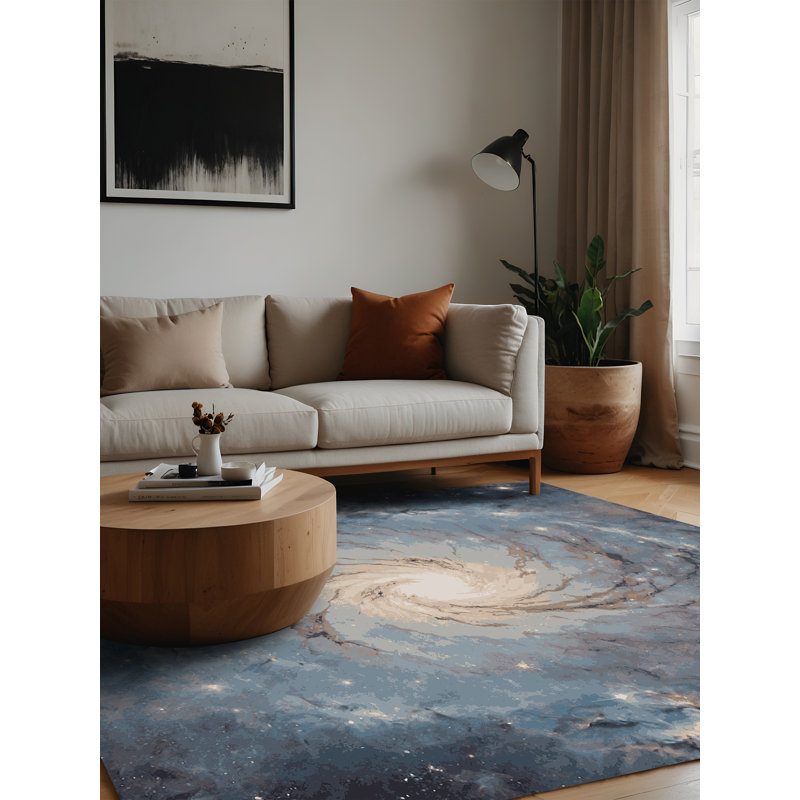 Tapis gris lavable à la machine, Carré 4 pi