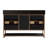 72" Double Vanity With Golden Brush Stainless Steel Frame And Tricorn Black Finish With 2' Thick Natual Stone Top-649238656-649238662-664099976