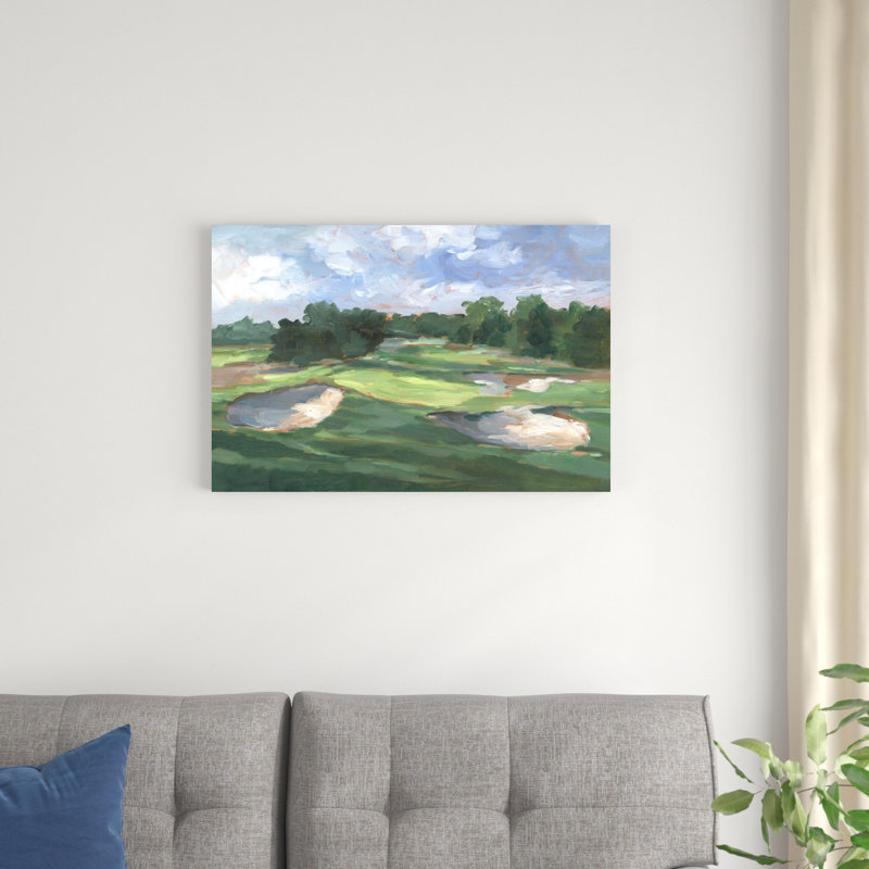 Étude de terrain de golf III par Ethan Harper - reproduction, H 20 po x l 30 po, Érable