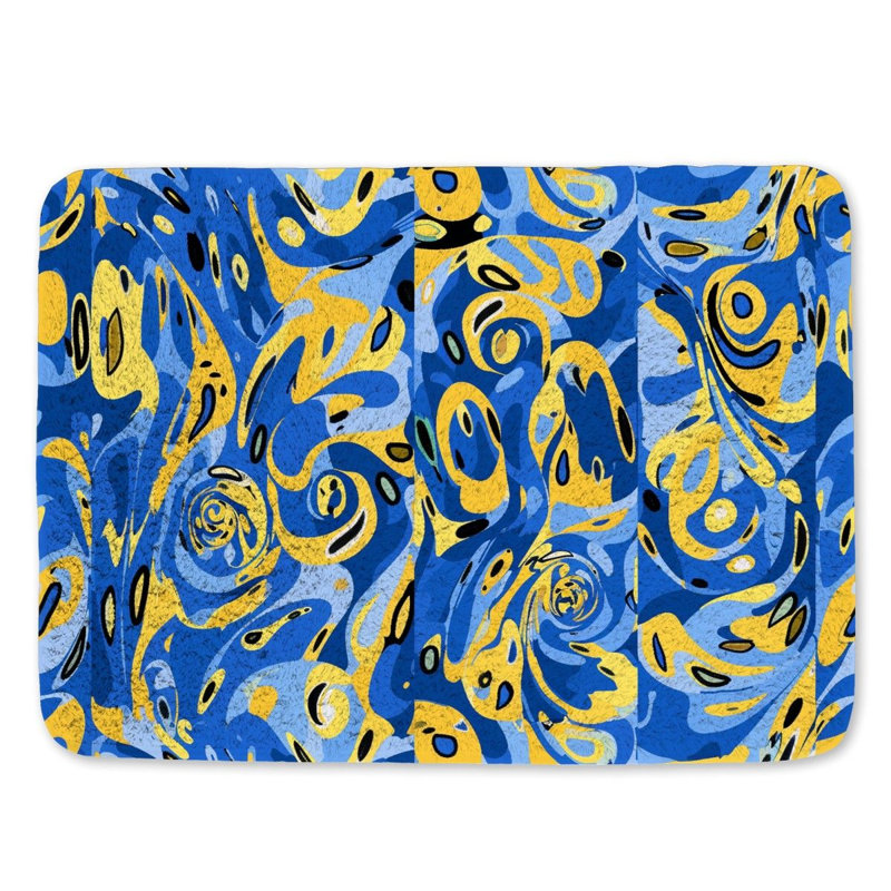 Darnetha Microfiber / Microsuede Non-Slip Bath Mat, 17"W x 24"L