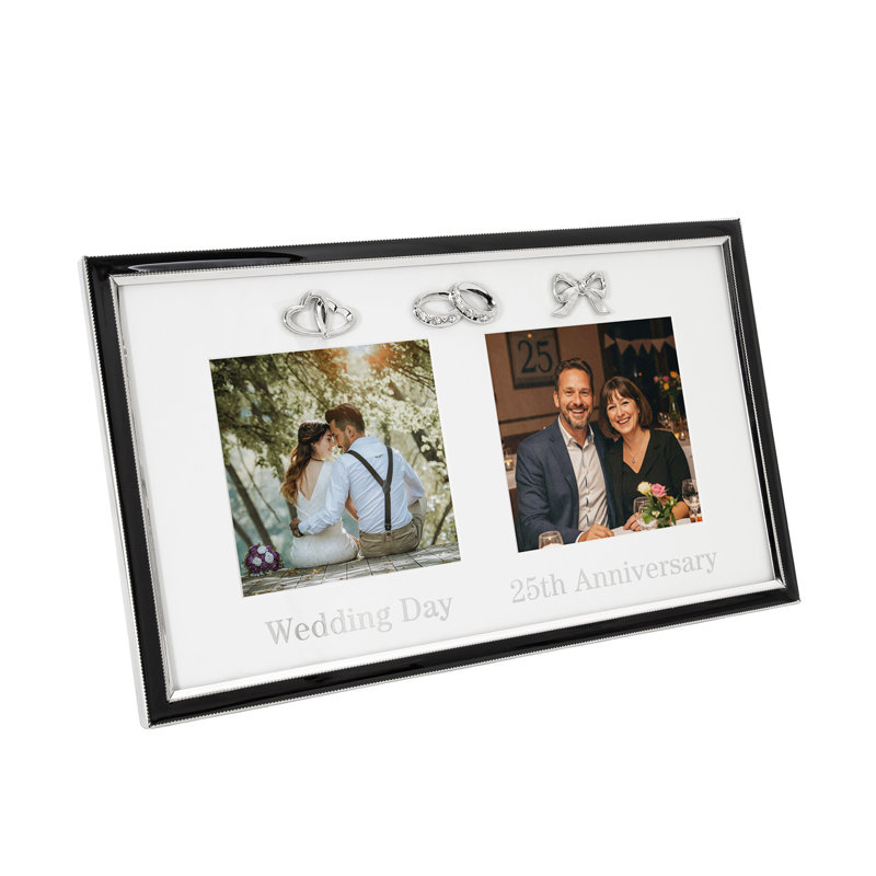 Black Metal Picture Frame with Mat