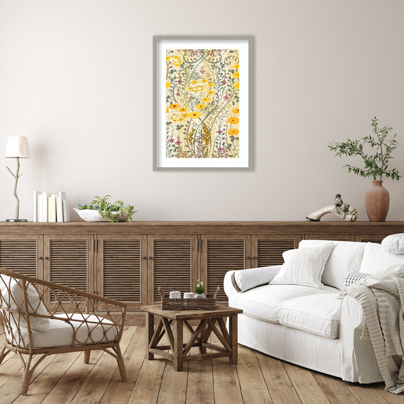 «Vibrant Botanical Pattern» par Annick Wood, reproduction d'art encadrée