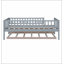 Wood Daybed with Trundle and Fence Guardrails-1171555873-1171555871