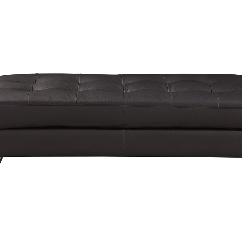 Repose-pieds en cuir véritable de qualité mondiale Global, Brun