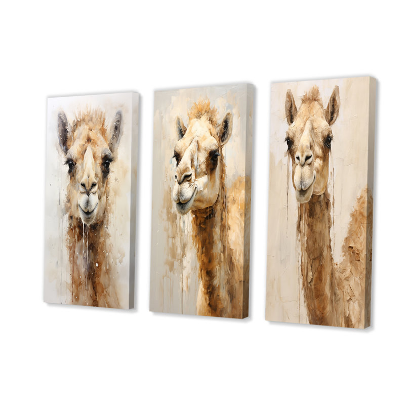 Minimalism Beige Camel, 28'' H x 36'' W, Wrapped Canvas