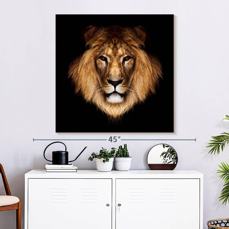 Brampt Solemn Lion, 33" H x 33" W