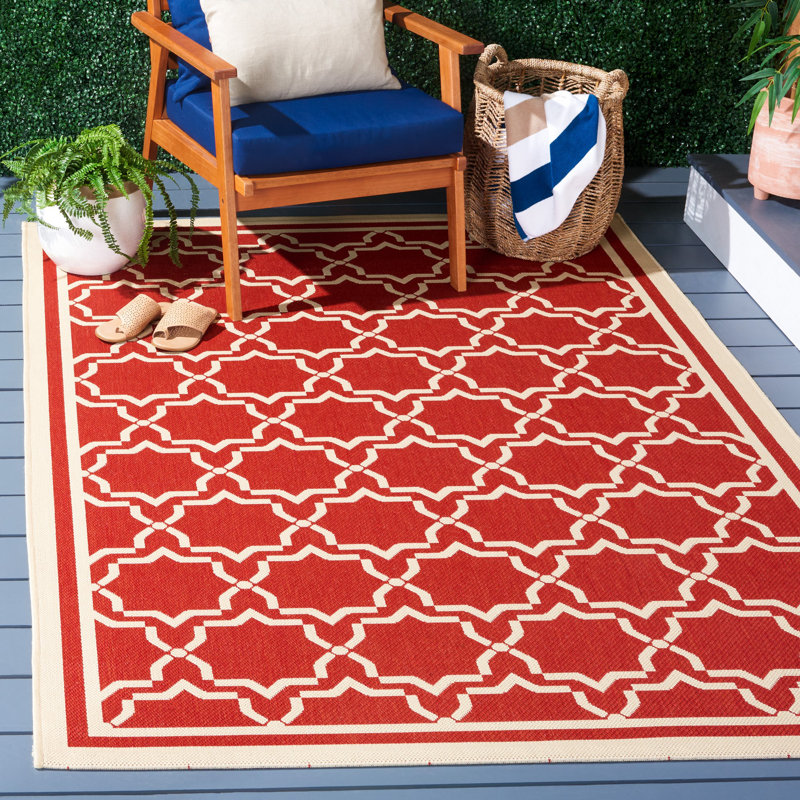 Dirks Performance Geometric Indoor/Outdoor Area Rug, Rectangle 5'3" x 7'7"
