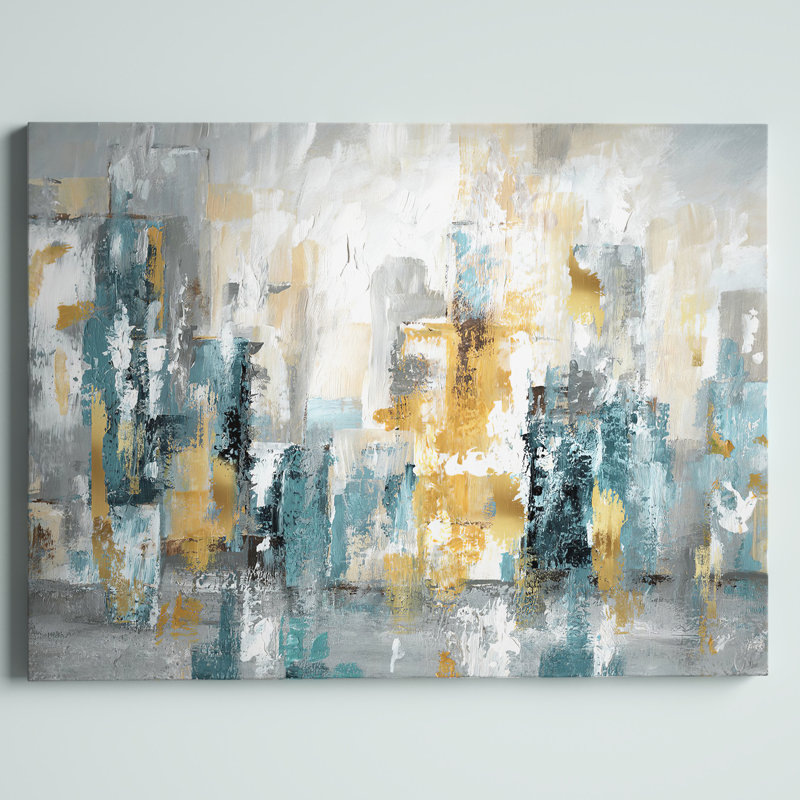 " City Views II " Painting Print, 8" H x 12" W x 1.5" D