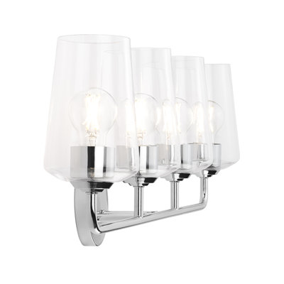 Ensemble de meuble-lavabo à quatre lumières avec verre Celino