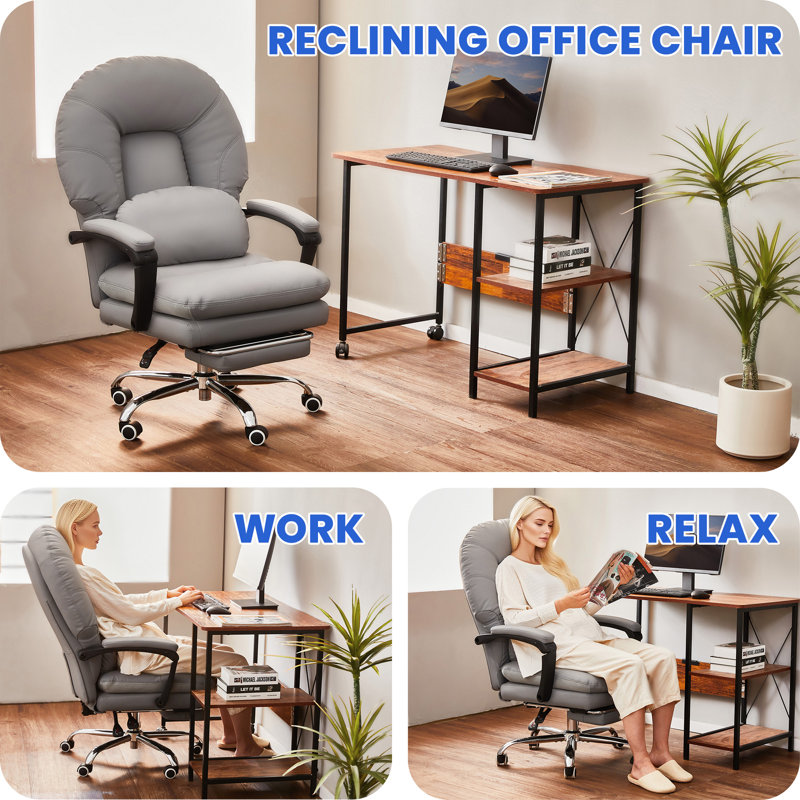 Chaise de bureau ergonomique Big And Tall, Gris