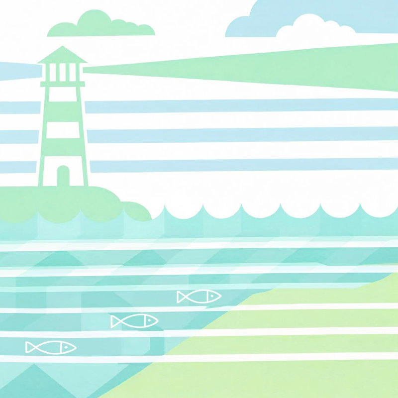 Couvertures illustrées de paysages marins avec phare, 60in W x 80in H, Bleu sarcelle clair / menthe et vert