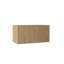 Meuble-lavabo flottant 36 po, contreplaqué, portes doubles à fermeture douce, rangement intérieur spacieux, fixation murale, armoire seulement, lavabo non inclus, chêne