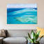 « satellite view of cloud 9 paradise flottante, malolo barriere barrière, république de fidji », reproduction de photo sur toile tendue-20830020-73166078-73166079