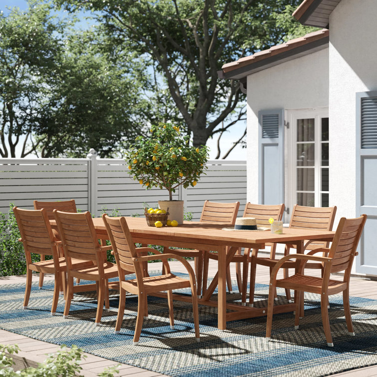 Alyisa Rectangular 8 - Person 118'' Long Dining Set