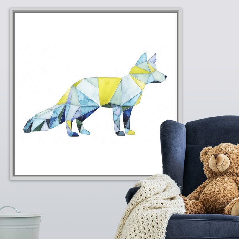 Art sur toile Cartaya Geo Animal IV, H 30 po x l 30 po x P 1,75 po, Cadre flottant blanc