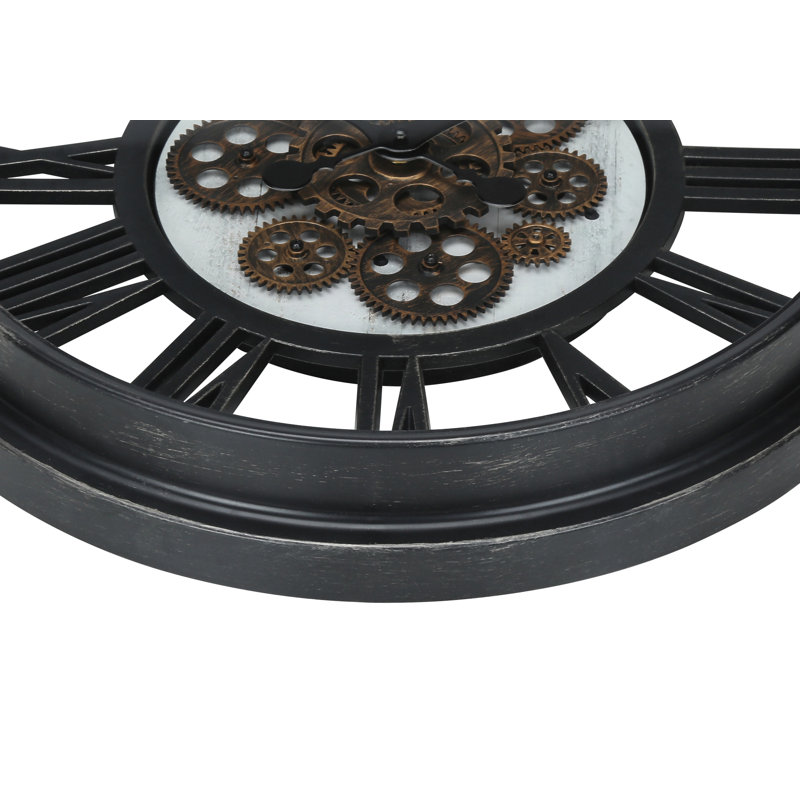 Clocks, 20" Round, Gear Mechanism, Wall Clock, Transitional