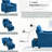 Adjustable Convertible Sleeper Chair Bed, Blue, With Velvet And Cup Holder For Small Apartment 31 Bed Blue Velvet, Frame, Home-120998100