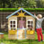 Outsunny Wooden Playhouse for Kids with Door for Ages 3-7 Years Blue