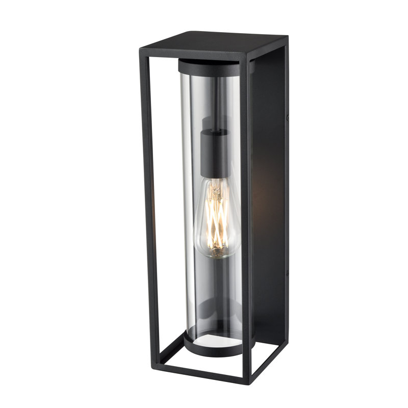 Applique murale d'extérieur 1 lumière Dechard, H 16,5 po x l 5,5 po x P 5,5 po