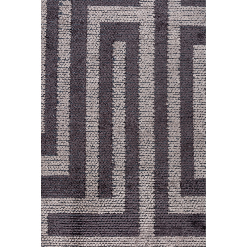 Rapture Gray Geometric Luxury Area Rug, Rectangle 7'10" x 9'10"
