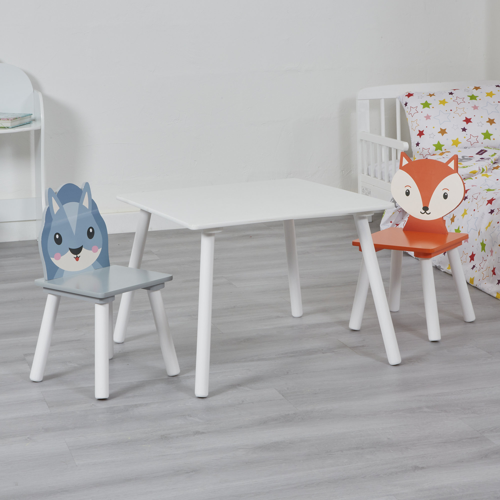 Liberty House Toys Kids Country Animals Table and 2 Chairs Set Wayfair