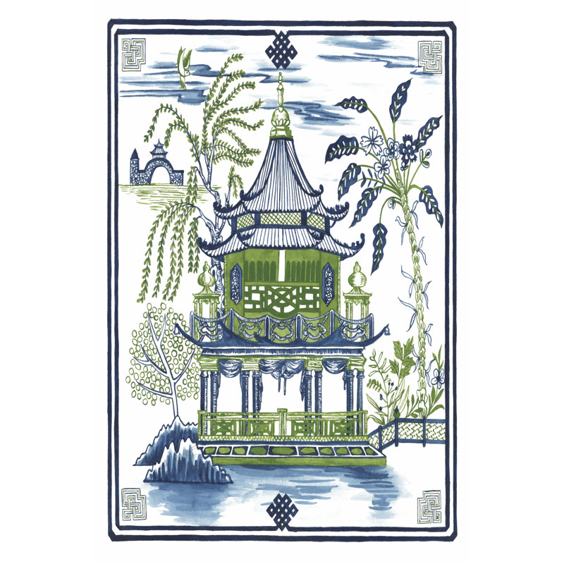 Pagoda Visit I by Melissa Wang - Wrapped Canvas Art Prints, 46cm H x 30cm W x 3.8cm D