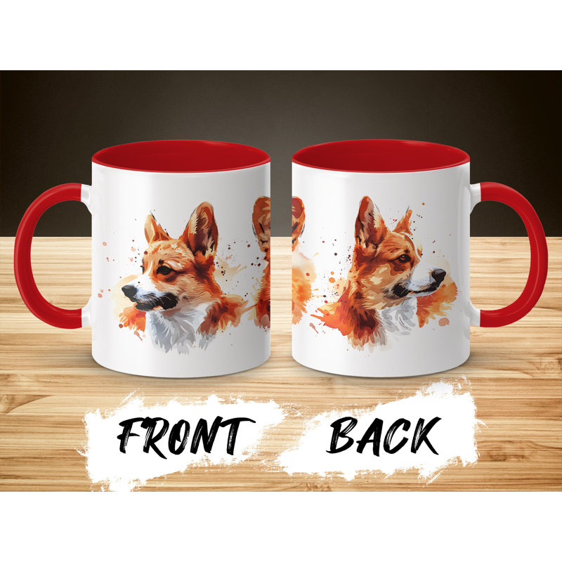 Ceramic Coffee Mug, Red, 4