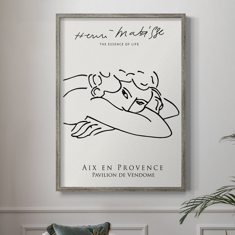 Matisse LXVI, reproduction d'art encadrée - bois massif, H 30 po x l 24 po