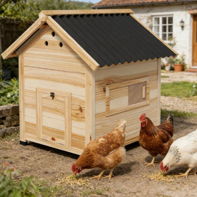 Pet Coop,Wooden House with Openable Roof