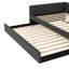 Lit de jour double, canapé-lit capitonné capitonné avec couchette, lit de jour avec bouton et clou en cuivre sur accoudoirs carrés, lit de jour double avec couchette simple-1693361497