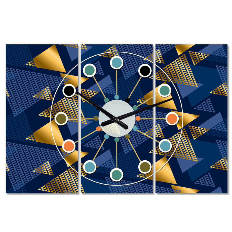 Horloge murale rétro extra dimensions ix de luxe Mid-Century