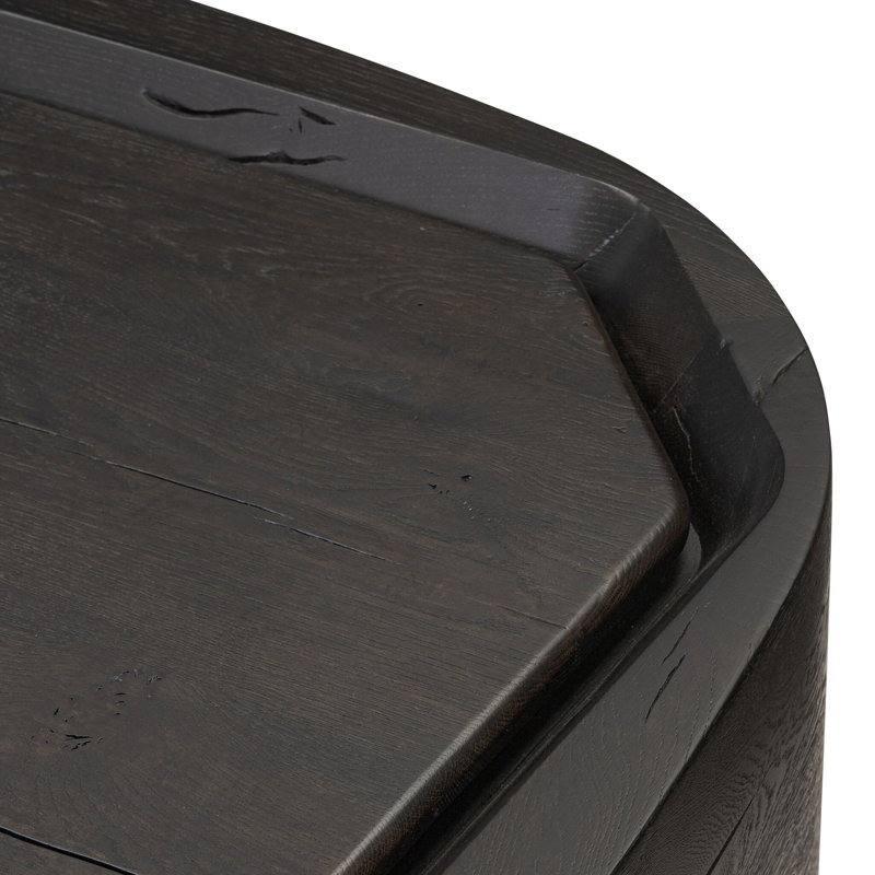 Leandro Coffee Table-Natural Reclaimed French Oak, Dark Espresso Reclaimed French Oak