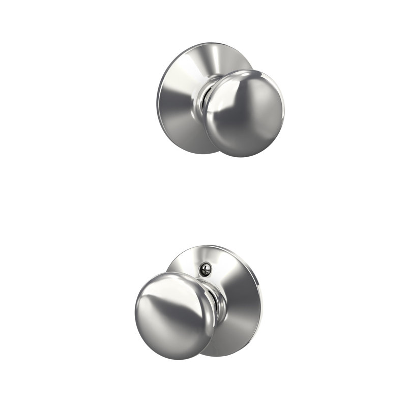 Plymouth Passage (Hall & Closet) Round Knob, Bright Chrome