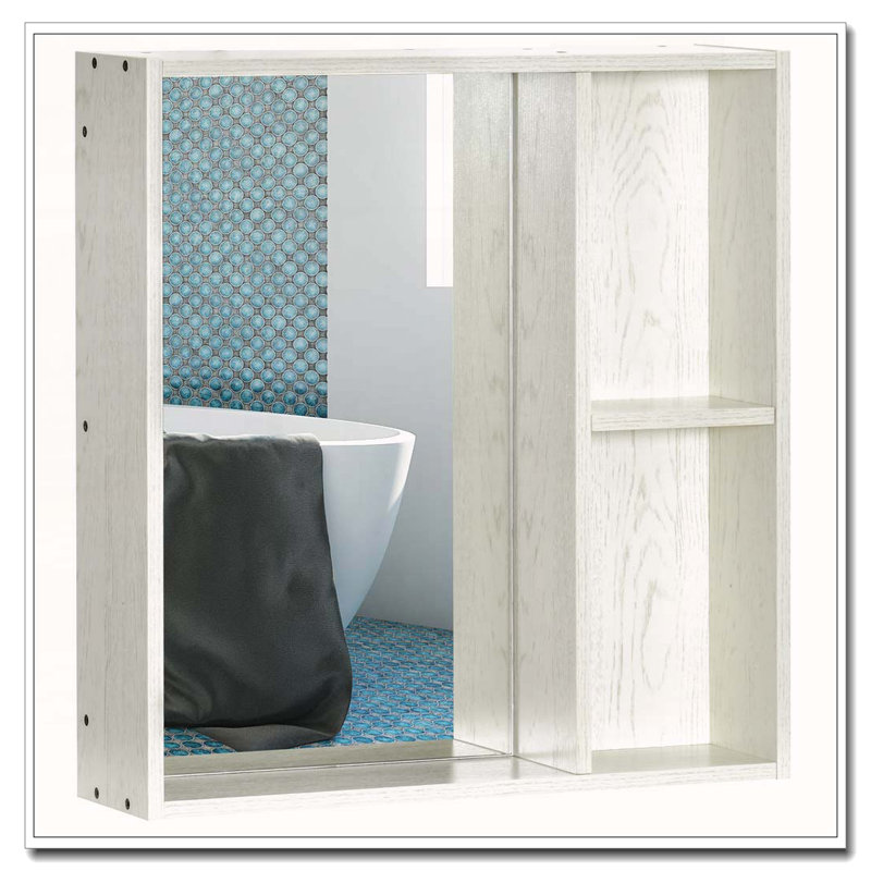 Armoire à pharmacie murale avec miroir, H 25,5 po x l 24,75 po x P 6 po