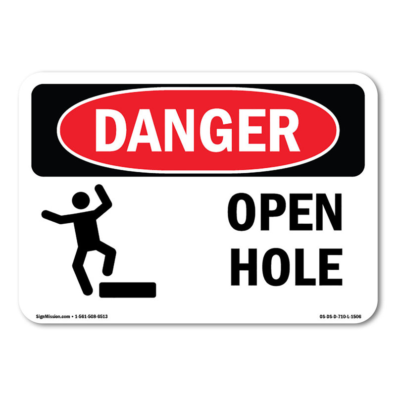 Open Hole Plastic Sign 14" X 10"