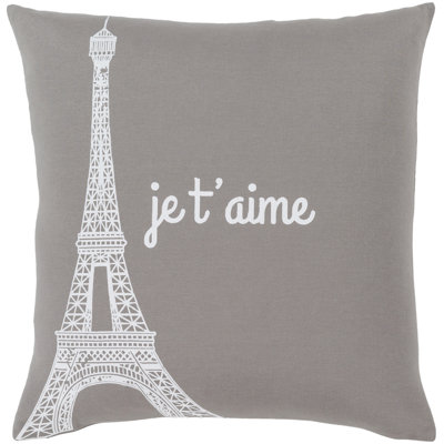 Motto Ice /White Transitional Pillow Cover