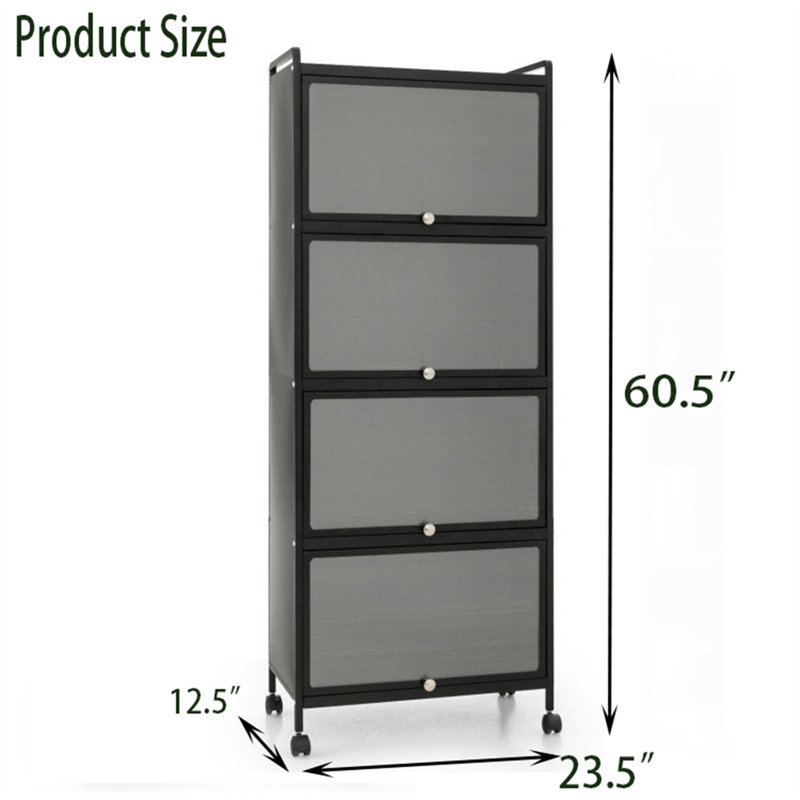 Twylee Plastic Armoire, Black