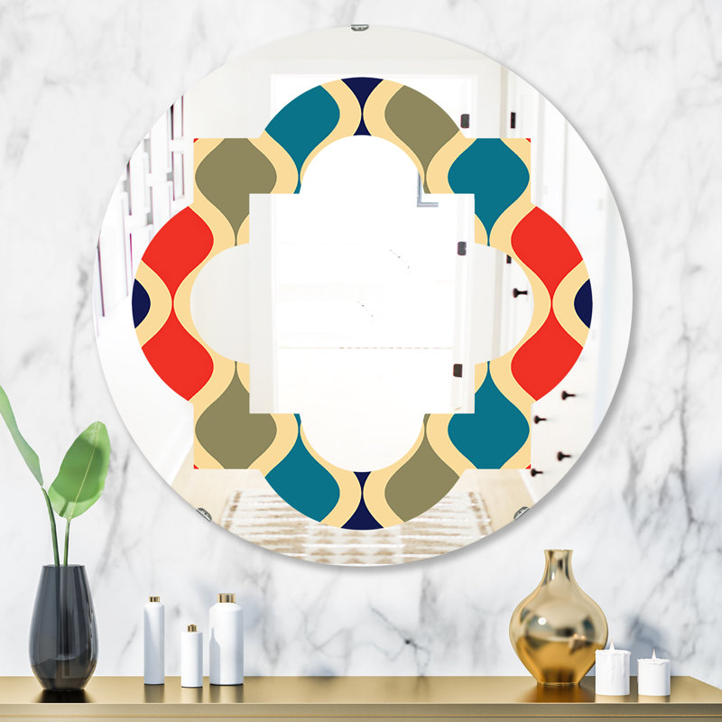Miroir mural éclectique Quatrefoil, H 23,6 po x l 23,6 po