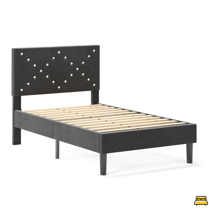 Upholstered Platform Bed, Twin