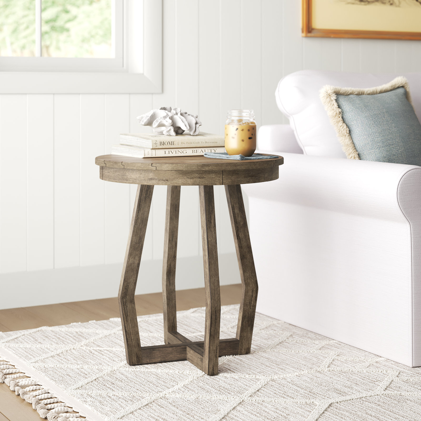 Sand & Stable™ Tanner Cross Legs End Table & Reviews | Wayfair