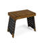Table d'appoint pliable en bois avec sangle d'eau et attrait tissé, noir et brun, P 19,72 po x l 13,36 po H 16 po, aucun assemblage requis pour un aspect pratique immédiat Charisme, utilisation nécessaire