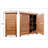 Potting Bench with Storage Cabinet and Metal Table Top for Outdoor Patio, Garden Furniture Wood Workstation Coffee 31x17x36''