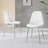 Eubanks High Gloss Double Pillar Dining Table Set with 4 Luxury Faux Leather Dining Chairs-83251661-122561382