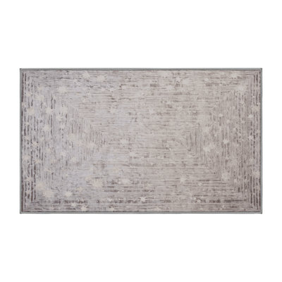 Machine Washable Gray Area Rug